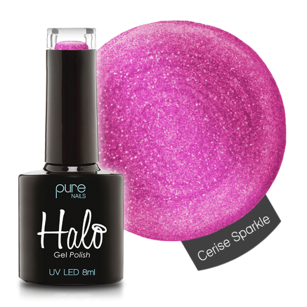 Halo Gel Polish 8ml Cerise Sparkle