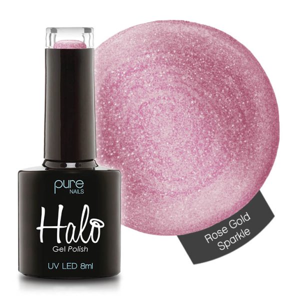Halo Gel Polish 8ml Rose Gold Sparkle