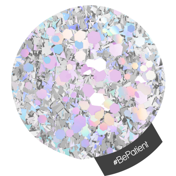NA326 #BePatient Multi Hex Glitter