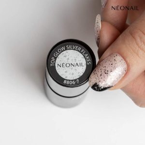 NEONAIL Top Glow Silver Flakes 7.2 ml 8806-7