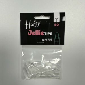 Halo Jellie Nail Tips 50st Coffin Sizes 8 - JC118
