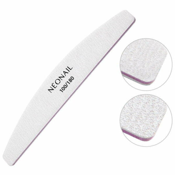NEONAIL Nail File Grey Halfmoon 100-180 - 4504