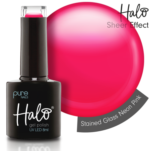 HGP104 - Stain Glass Neon Pink Swatch & Bottle